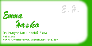 emma hasko business card
